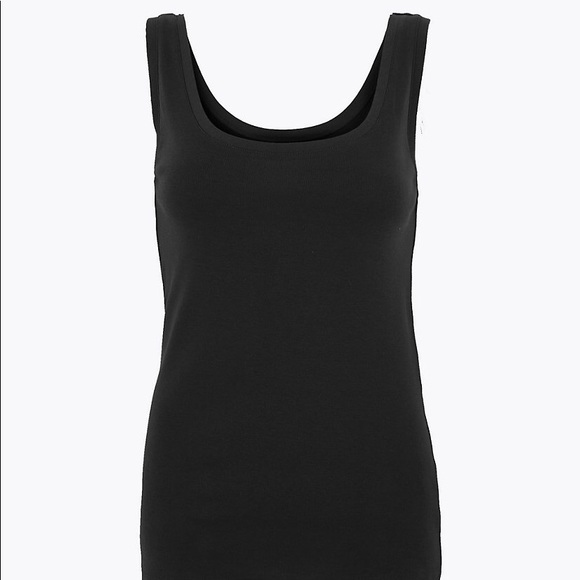 M&S Cotton Vest Top , Regular fit , Comfortable and breathable. - Picture 3 of 4